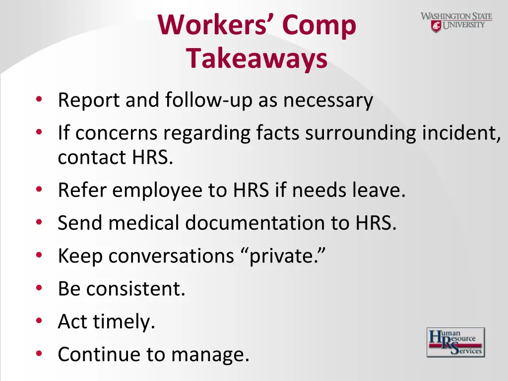workers comp takeaways