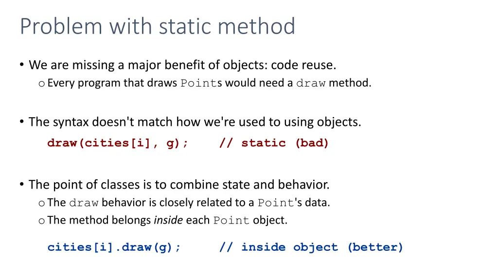 problem with static method