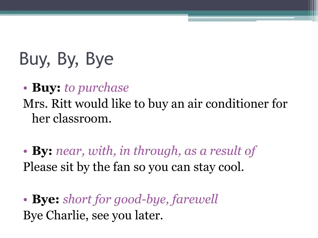 buy by bye