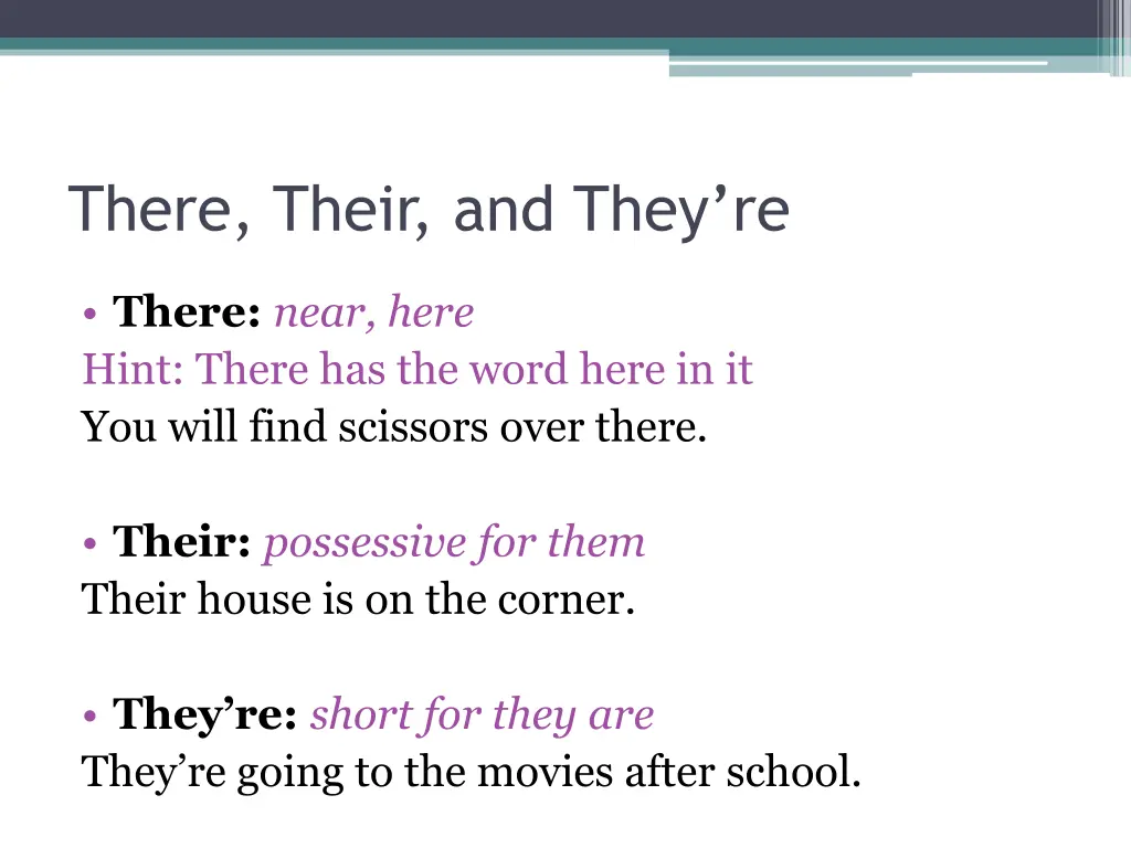 there their and they re