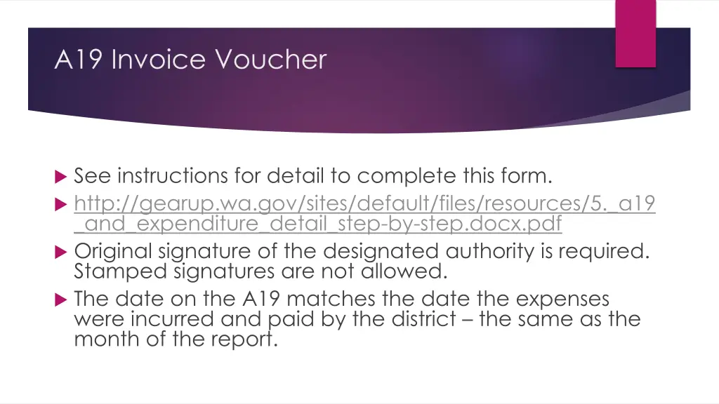 a19 invoice voucher