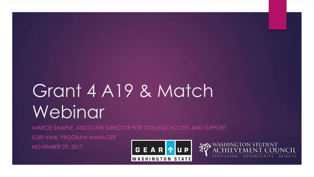 grant 4 a19 match webinar marcie sample associate
