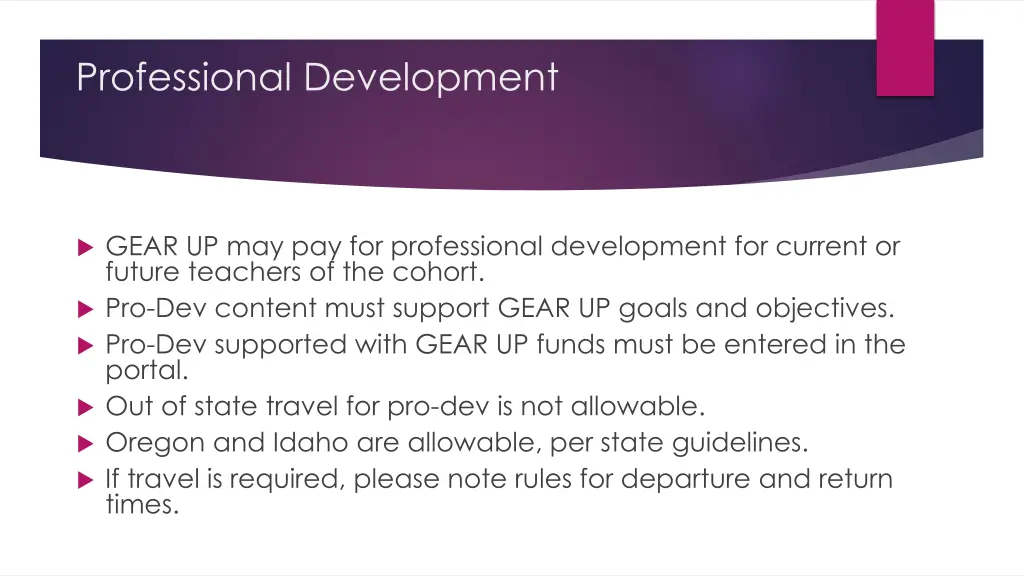 professional development