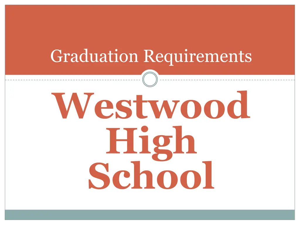 graduation requirements