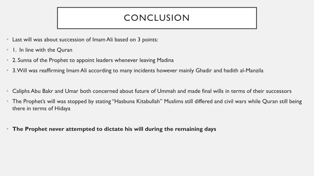conclusion