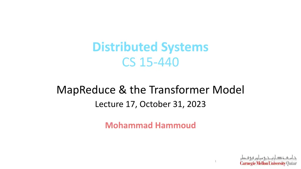 distributed systems cs 15 440