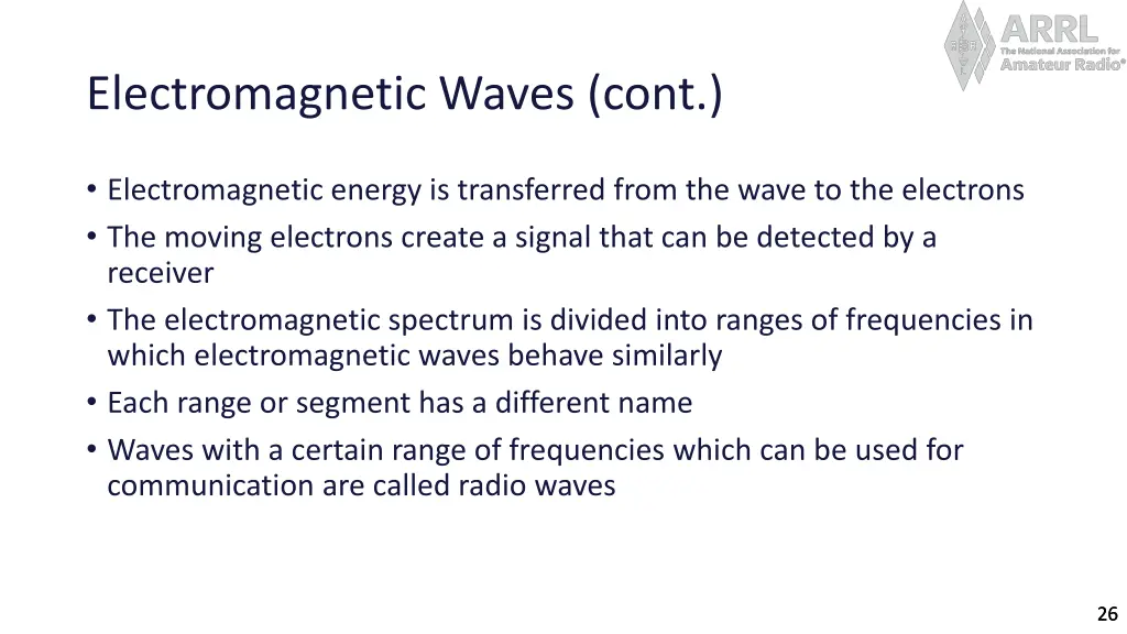 electromagnetic waves cont