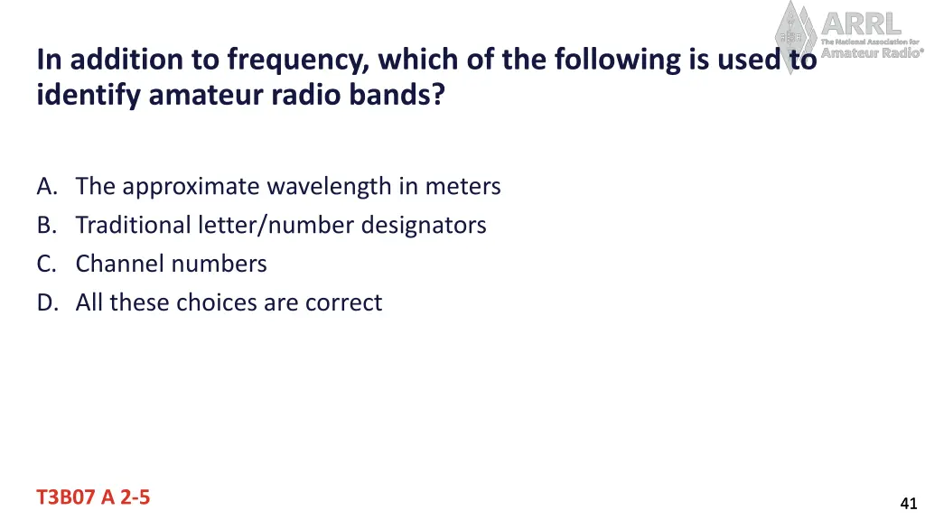 in addition to frequency which of the following