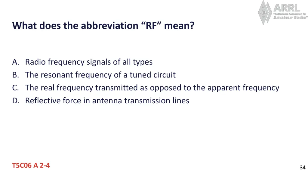 what does the abbreviation rf mean