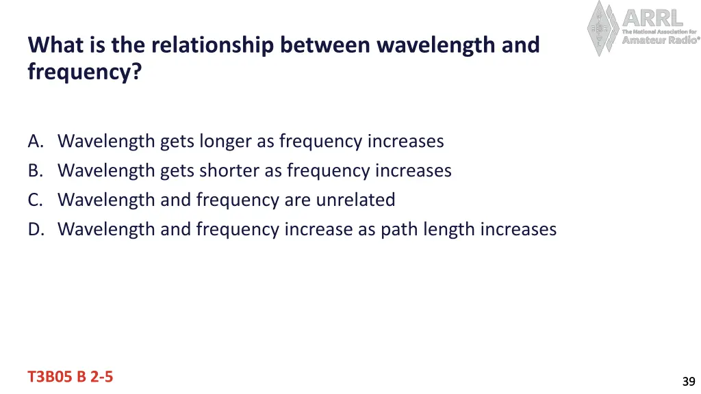 what is the relationship between wavelength