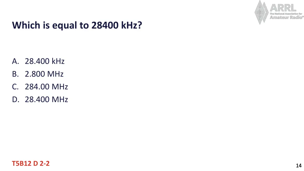 which is equal to 28400 khz