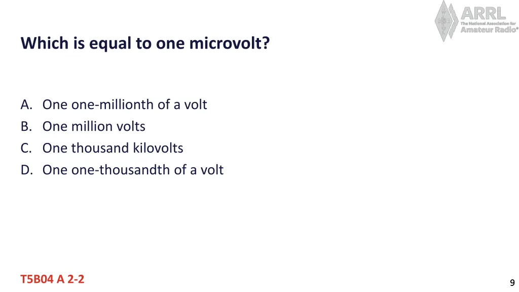 which is equal to one microvolt