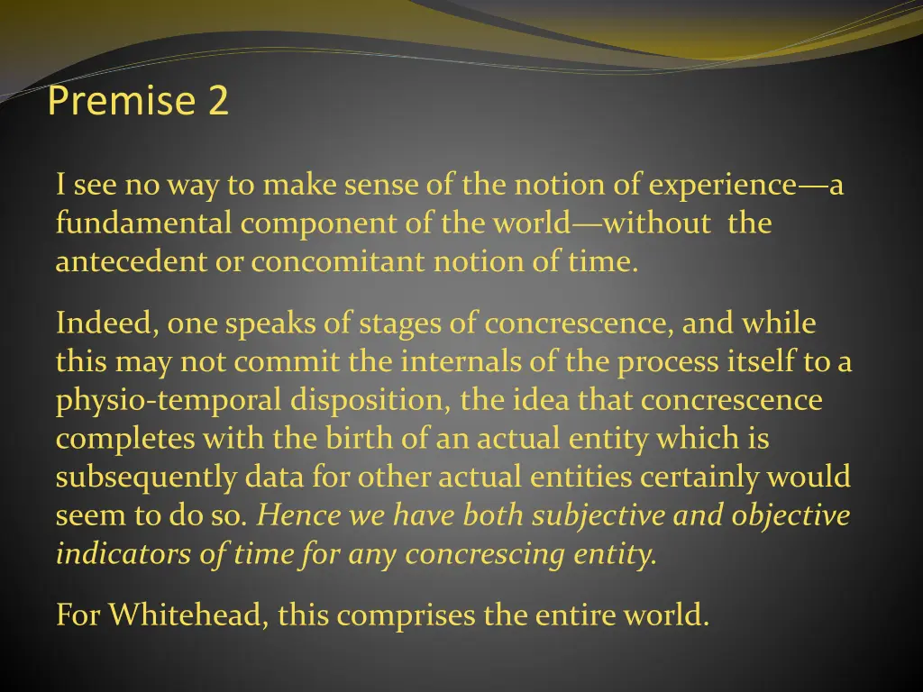 premise 2