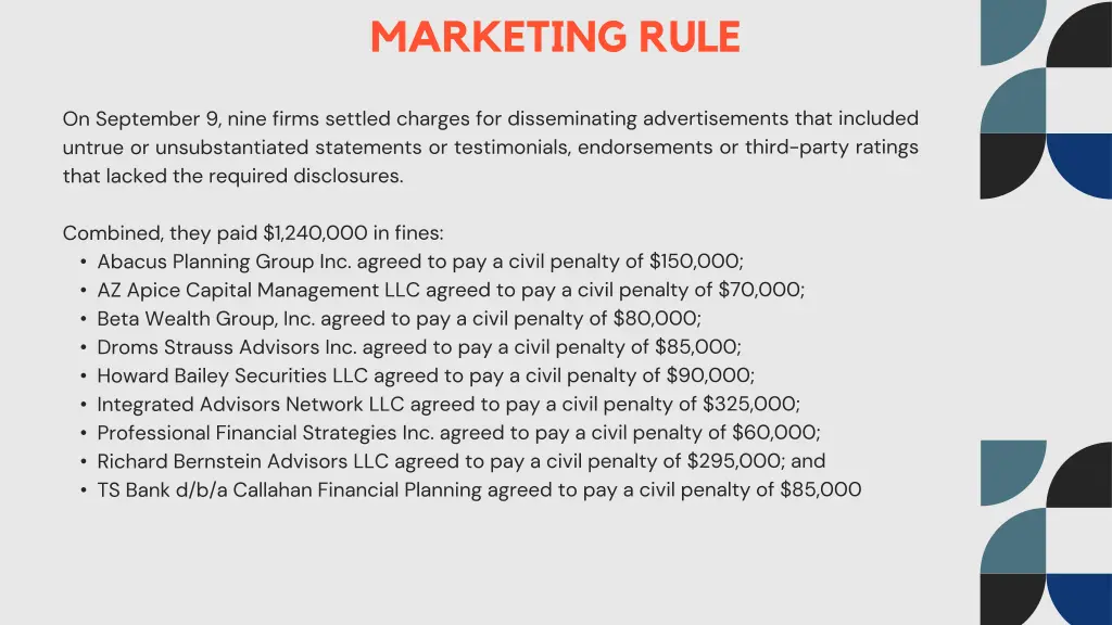 marketing rule