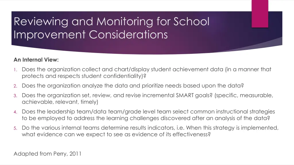 reviewing and monitoring for school improvement 3