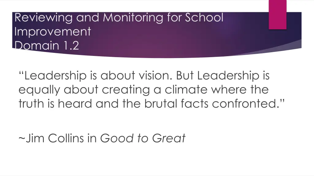 reviewing and monitoring for school improvement