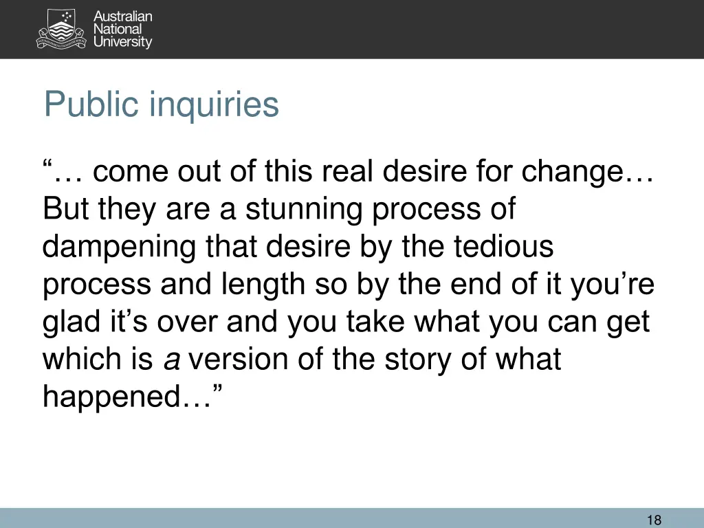 public inquiries