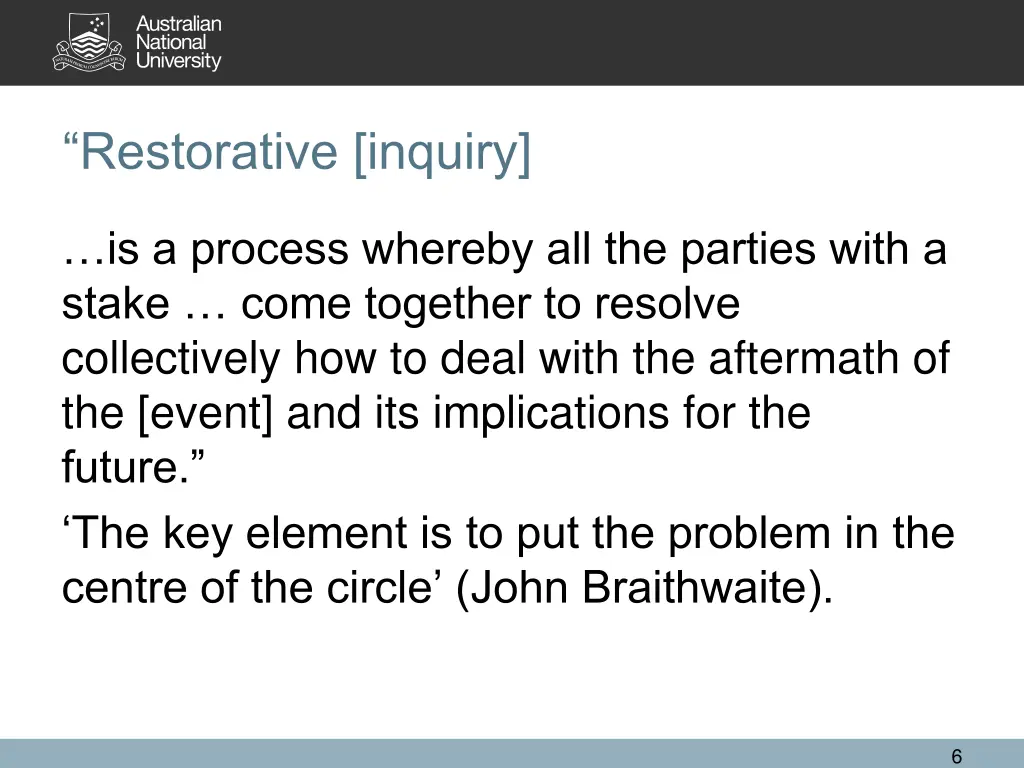 restorative inquiry
