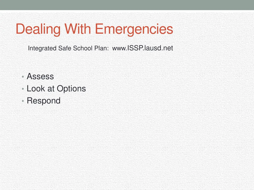 dealing with emergencies