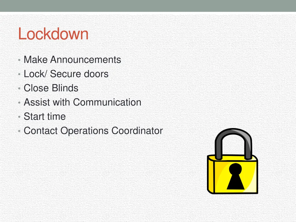 lockdown