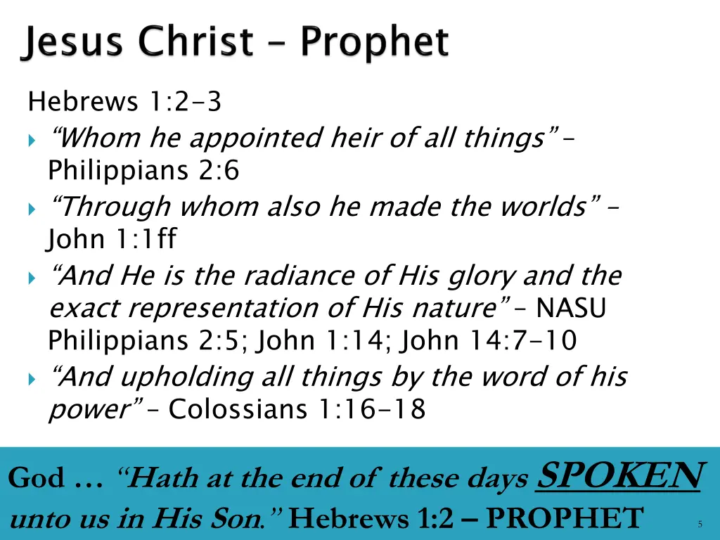 hebrews 1 2 3 whom he appointed heir