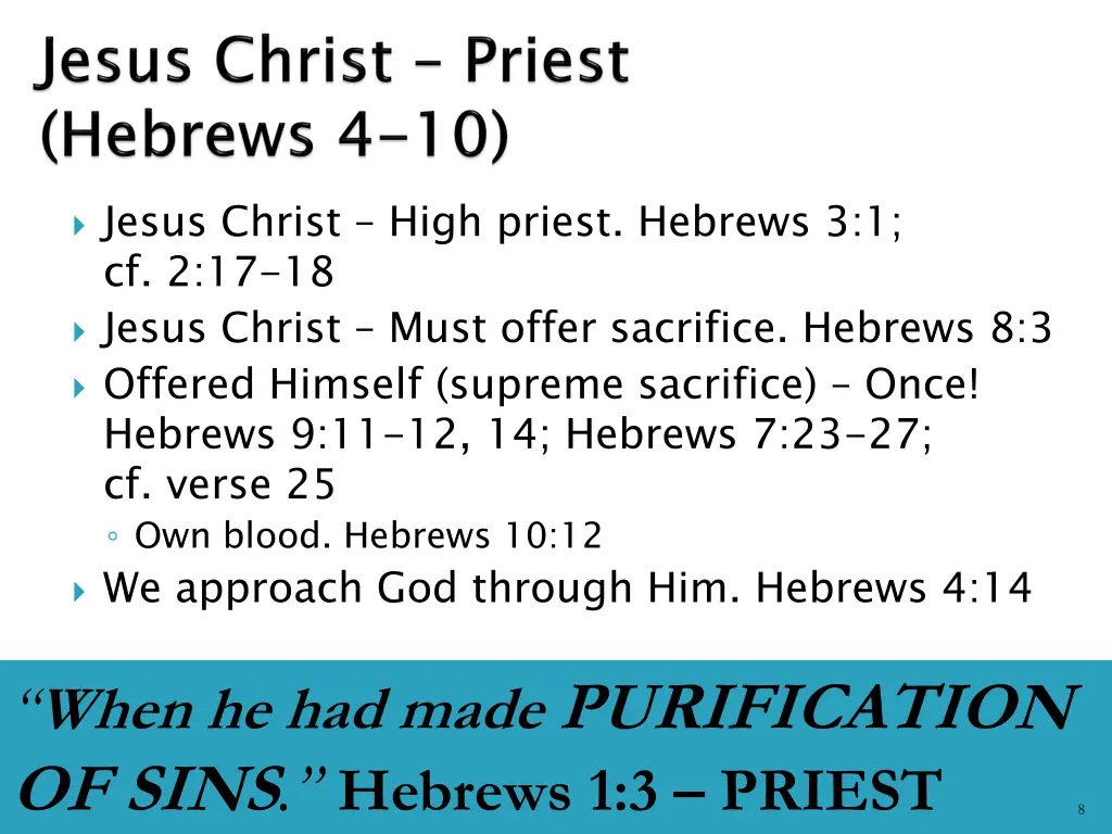 jesus christ high priest hebrews