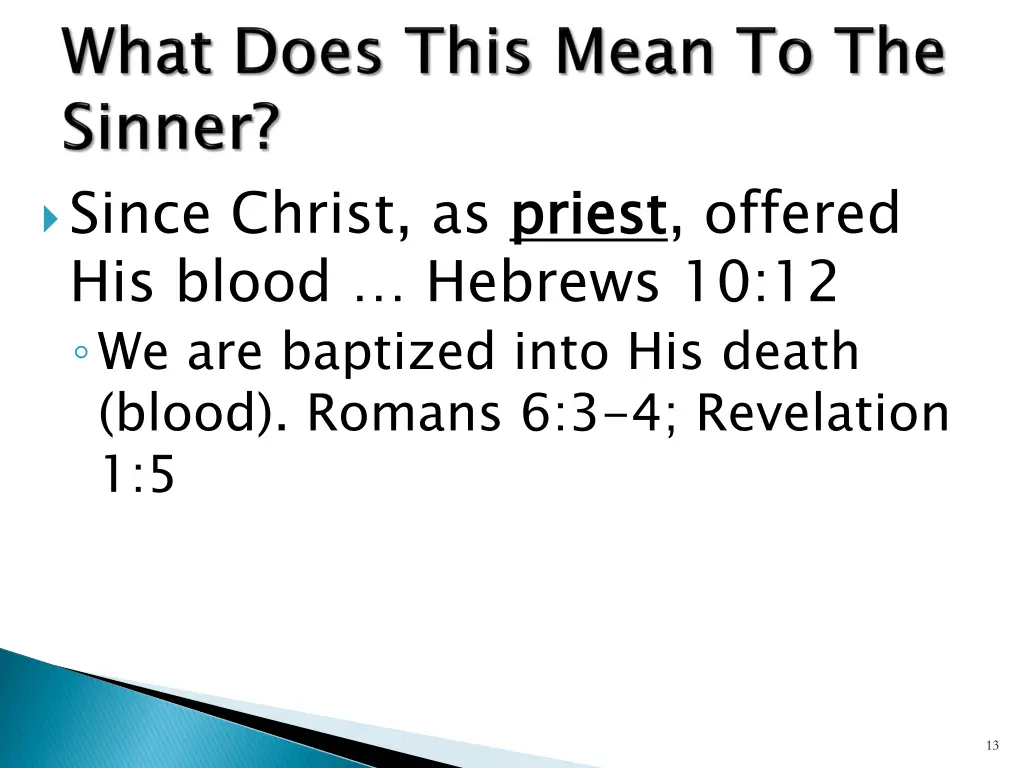 since christ as priest his blood hebrews