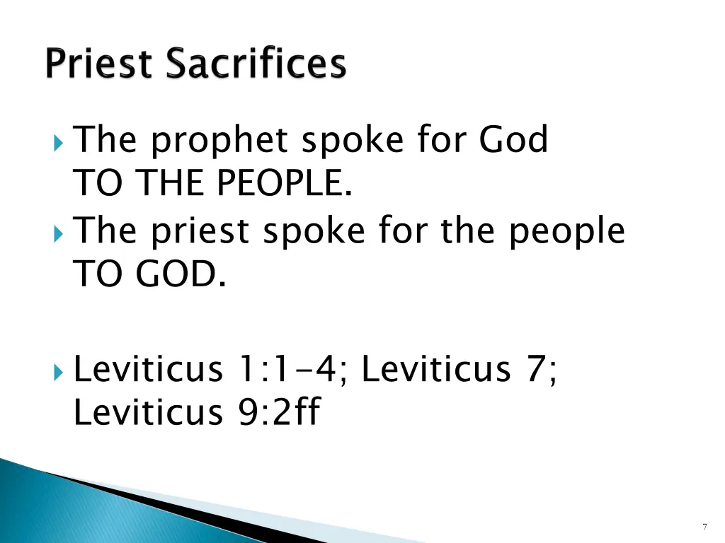 the prophet spoke for god to the people