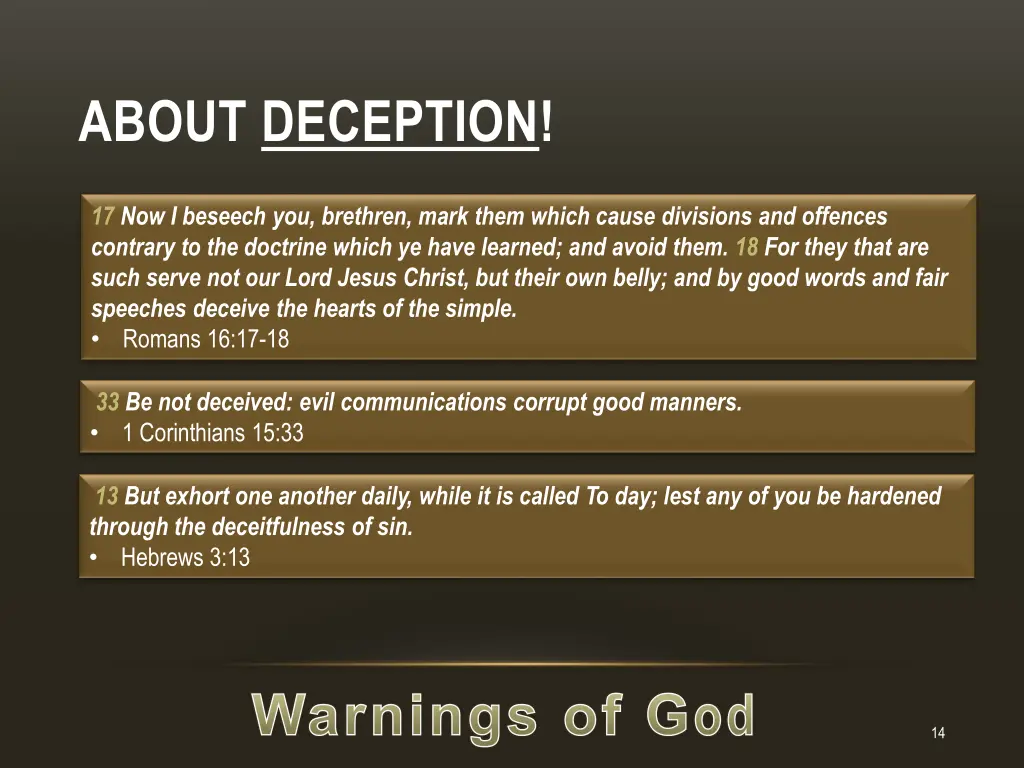 about deception