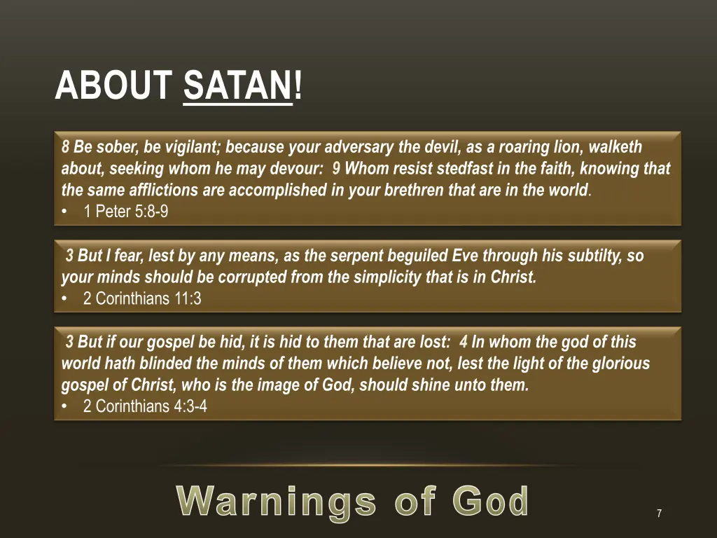 about satan