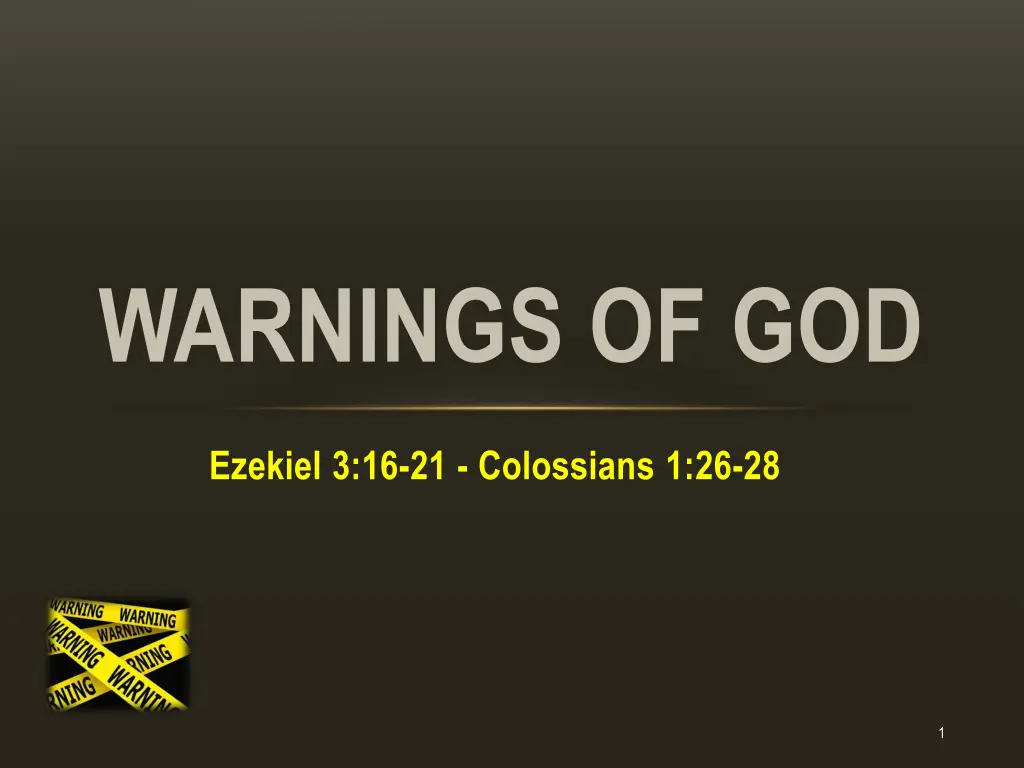 warnings of god