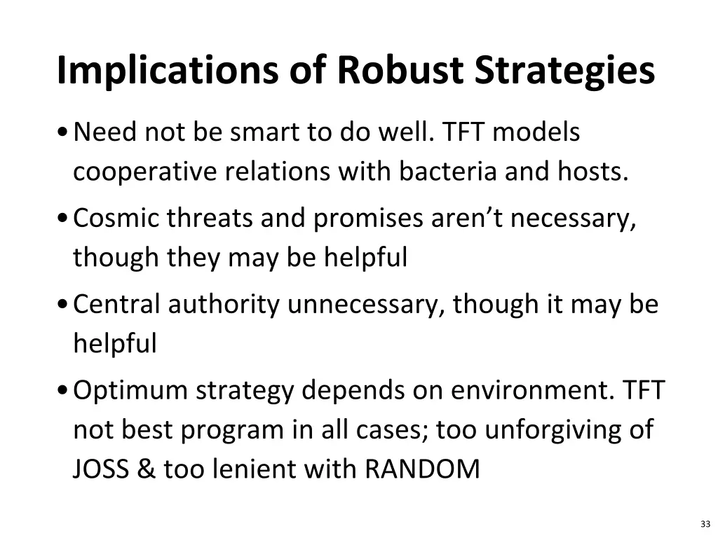 implications of robust strategies 1