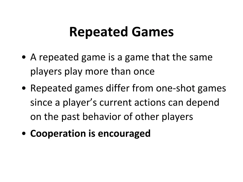 repeated games