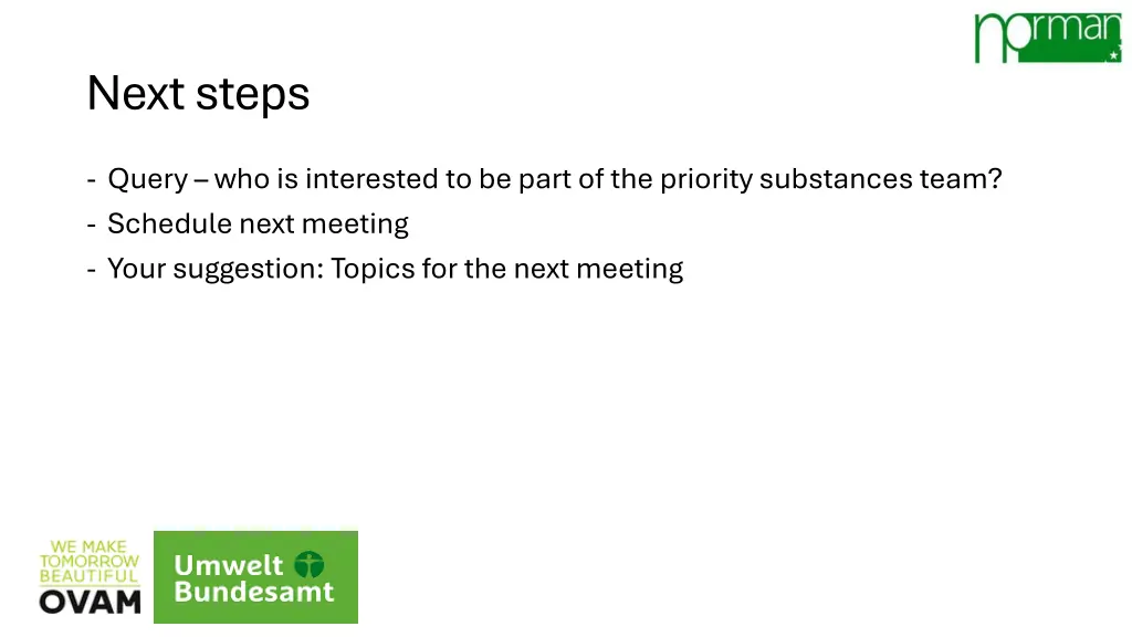 next steps