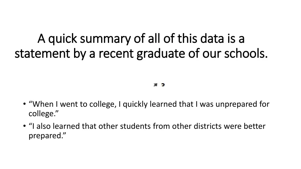 a quick summary of all of this data is a a quick