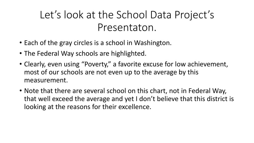 let s look at the school data project