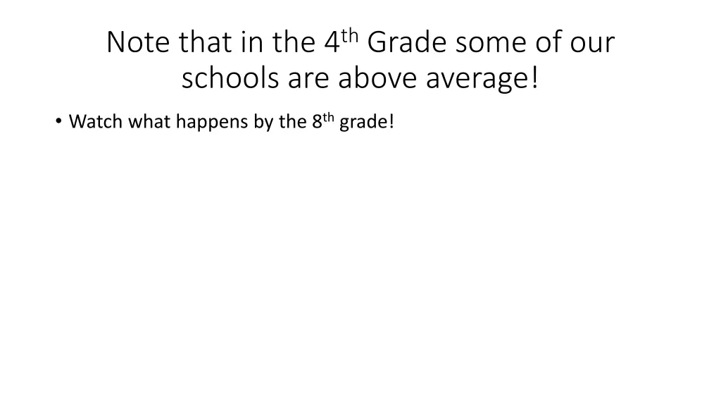note that in the 4 th grade some of our schools