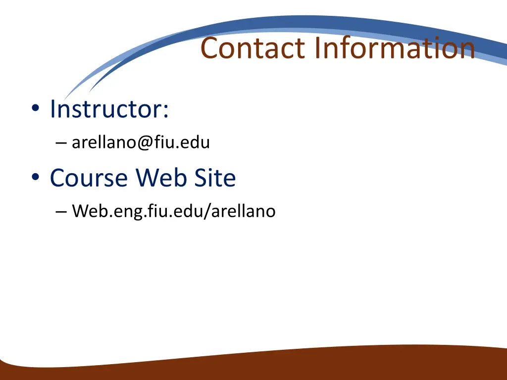 contact information