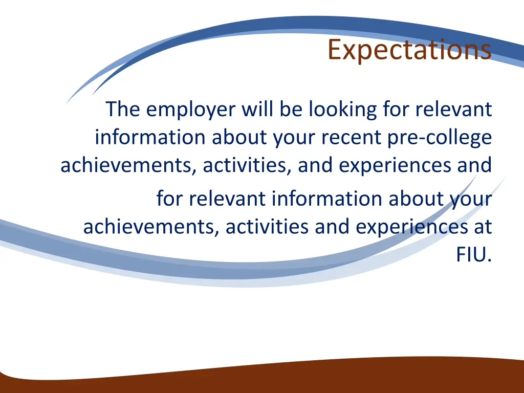 expectations