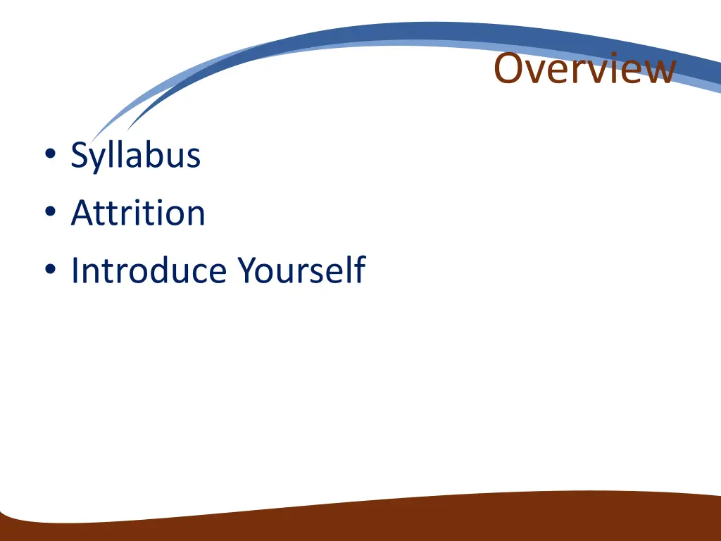 overview
