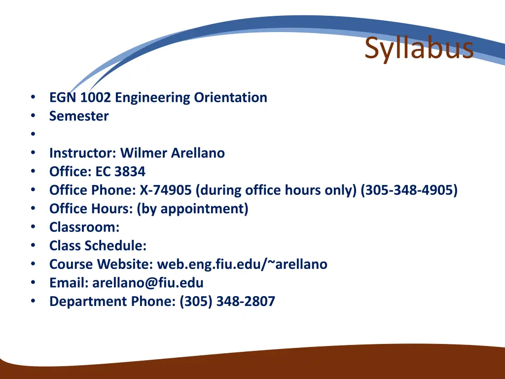 syllabus