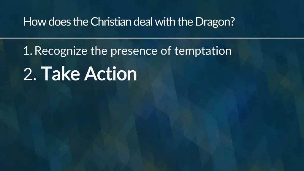 how does the christian deal with the dragon 1