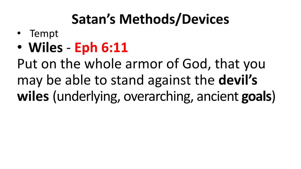 satan s methods devices