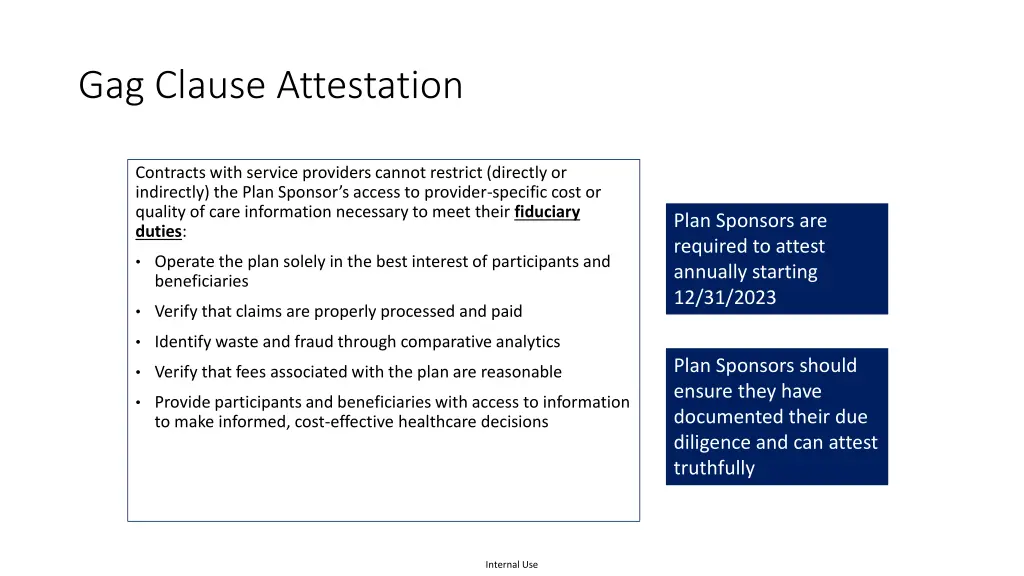gag clause attestation