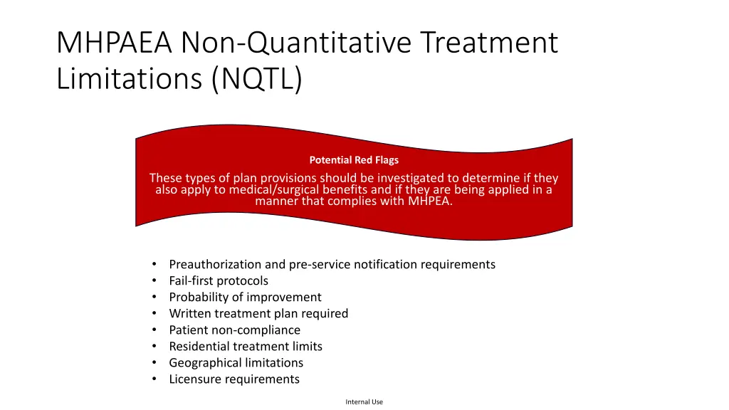 mhpaea non quantitative treatment limitations nqtl 2