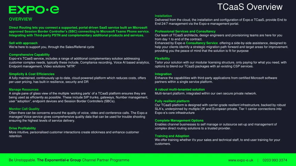 tcaas overview