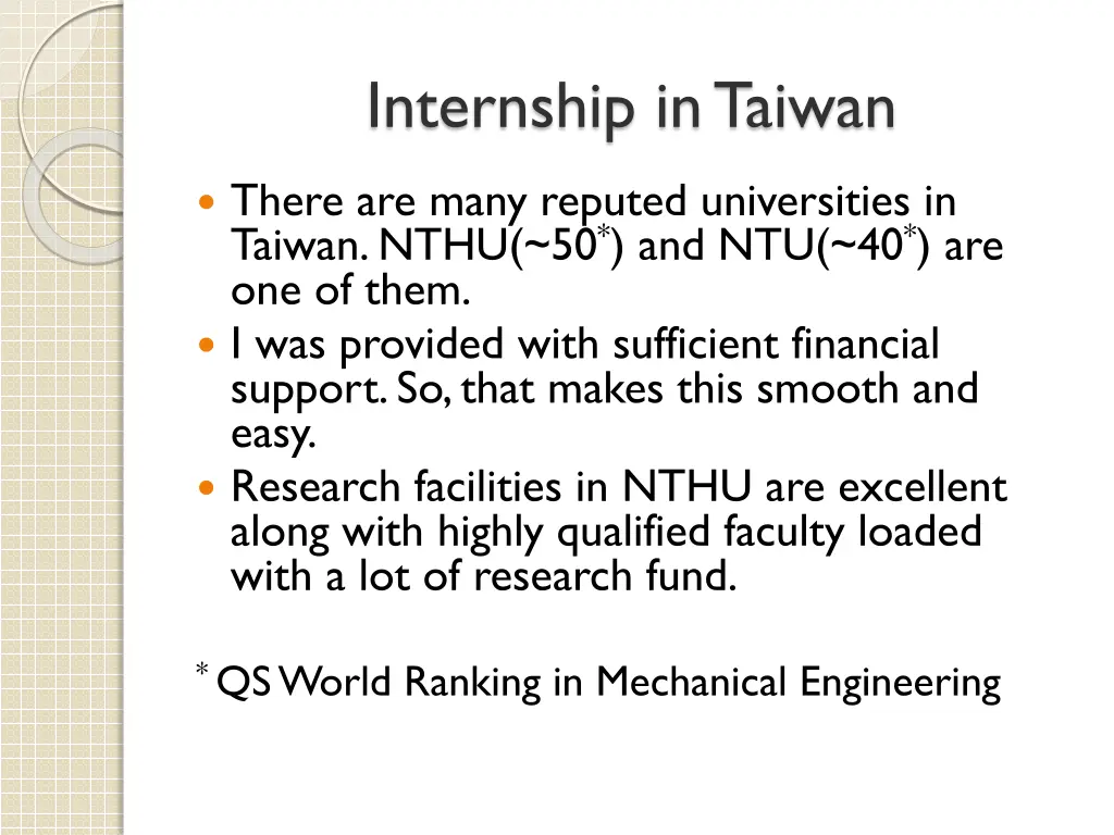 internship in taiwan
