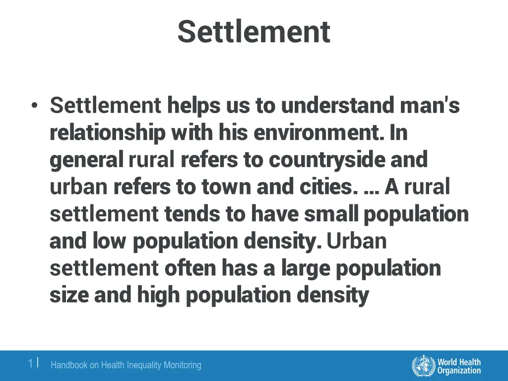 settlement