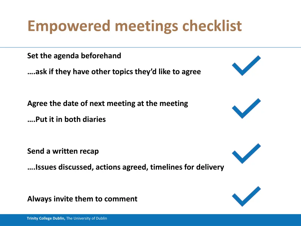empowered meetings checklist