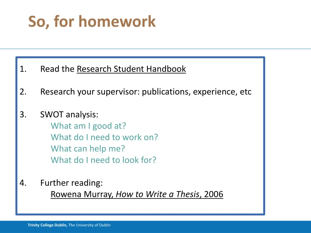 so for homework